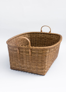 Reed-8. #843– Large utility basket with oak handles and runners